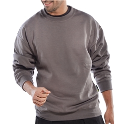 Beeswift Polycotton Sweatshirt Grey Xxxl