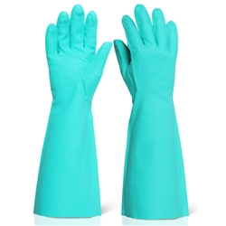 Beeswift Nitrile Gloves 18" Green Xl