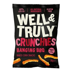 Well&Truly Crunchies Bangin BBQ 30g [Pack of 10]