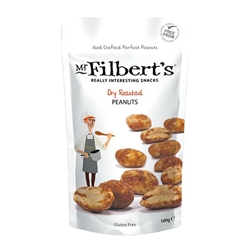 Mr Filberts Dry Roasted Peanuts 100g [Pack of 12]