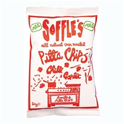 Soffle's Pitta Chips Chilli and Garlic MILD 165g [Pack of 9]