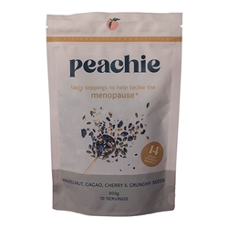 Peachie Hazelnut Cacao Cherry & Crunchy Seeds Menopause Topping 200g [Pack of 12]