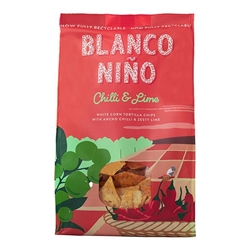 Blanco Niño Chilli & Lime Tortilla Chips 170g [Pack of 8]
