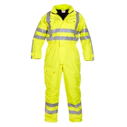 Hydrowear Uelsen Hi-Vis Waterproof Winter Coverall Yellow S