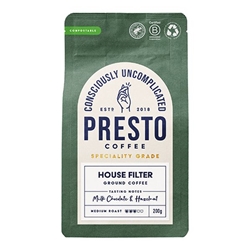 Presto Coffee Roasters House Filter Ground Coffee 200g [Pack of 6]