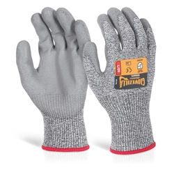 Beeswift Glovezilla Pu Palm Coated Gloves Grey Xl