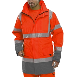 Bd109 Re/Gy Traffic Jacket Xl