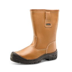 Beeswift Lined Rigger Boot With Scuff Cap Tan 06