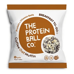 The Protein Ball Co - Coffee Oat Muffin Protein & Vitamin Balls 45g Bag [Pack of 10]