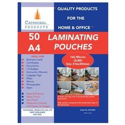 Cathedral (A4) Laminating Pouch 160 Microns (Pack 50) Ref LPA416050