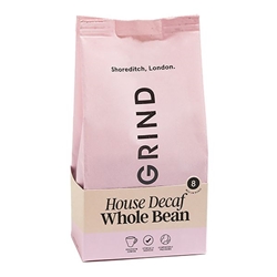 Grind Coffee Shelf Ready Refill Pouch - Whole Bean (Decaf House Blend) 200g [Pack of 6]