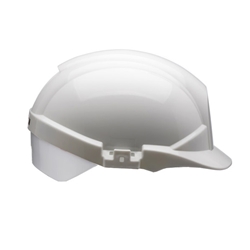 Centurion Reflex Safety Slip Ratchet Helmet With Silver Rear  White 