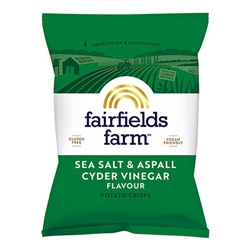 Fairfields Farm Crisps Salt & Aspell Cyder Vinegar Crisps 150g [Pack of 10]