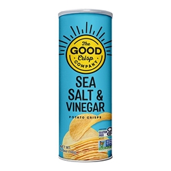 The Good Crisp Co Sea Salt and Vinegar 160g [Pack of 8]