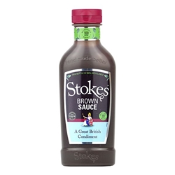 Stokes Real Brown Sauce SQUEEZY 505g [Pack of 10]