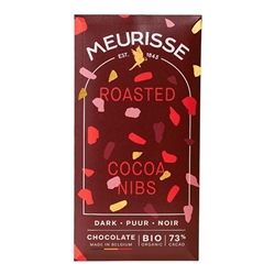 Meurisse Dark chocolate with Cocoa Nibs 100g [Pack of 15]