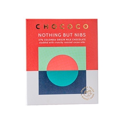 Chococo 47% 'Nothing but Nibs' Milk Chocolate Bar 75g [Pack of 12]