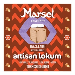 Marsel Delights Hazelnut & Caramel Lokum 90g [Pack of 6]