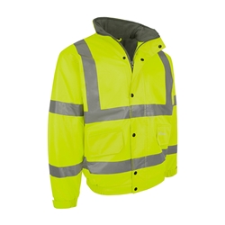 Beeswift Hi-Vis Fleece Lined Bomber Jacket Saturn Yellow S