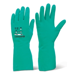 Beeswift Nitrile Rubber Chemical Gloves Green Xl