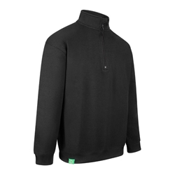 Beeswift Envirowear Recyclable Quarter Zip Sweatshirt Black Xl