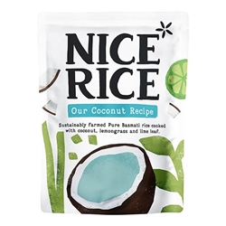 Nice Rice Coconut & Lemongrass Basmati Rice Pouch 250g [Pack of 6]
