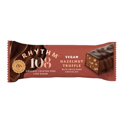 Rhythm 108 Organic Swiss Chocolate Bar - Hazelnut Quinoa Praline [Pack of 15]