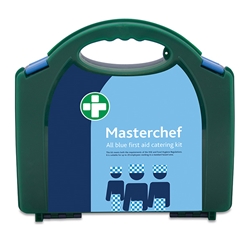 Masterchef 20 Person All Blue Catering First Aid Kit In Aura Box Green 550X320X355Mm