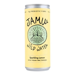 Jamu Wild Water Natural Sparkling Lemon with gut friendly fibre & botanicals 250ml [Pack of 12]