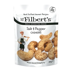 Mr Filberts Salt & Black Pepper Cashews 40g [Pack of 20]
