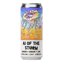 Counter Culture AI of the Storm Mango & Ginger & Lime Kombucha Soda 330ml [Pack of 12]