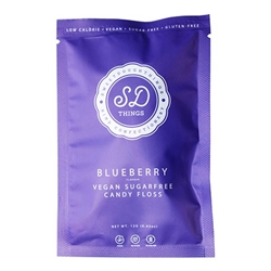 SweetDoughThings Blueberry Flavour Sugar-Free Candy Floss 12g [Pack of 10]