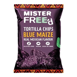 Mister Free'd Tortilla Chips with Blue Maize 135g [Pack of 12]