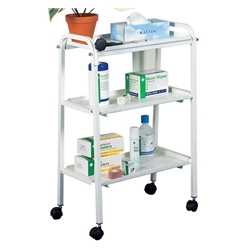 Click Medical Three Tier Trolley White 