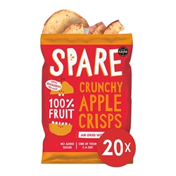 Spare Snacks Air-Dried Apple Crisps 22g [Pack of 20]