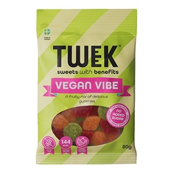 Tweek Sweets Vegan Vibe 80g [Pack of 14]