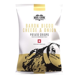 Made For Drink English Heritage Baron Bigod Cheese &amp; Onion crisps 150g [Pack of 12]