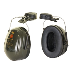 3M Peltor Optime 2 Helmet Attachment Ear Defenders Green 