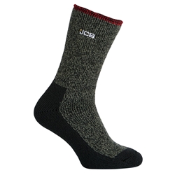 JCB Workwear Thermasocks With Extended Achilles Khaki/Black 9-12