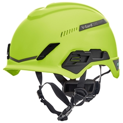 Msa V-Gard H1 Tri-Vented Safety Helmet Lime Green 