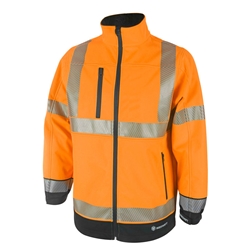 Beeswift Deltic Hi-Vis Two-Tone Soft Shell Jacket Orange / Black L