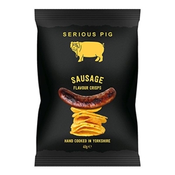 Serious Pig Sausage Flavour Crisps [Pack of 24]