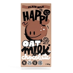 HAPPi Plain Oat Milk Chocolate 80g [Pack of 12]
