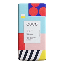 COCO Chocolatier Isle of Skye Sea Salt Milk 80g bar [Pack of 12]