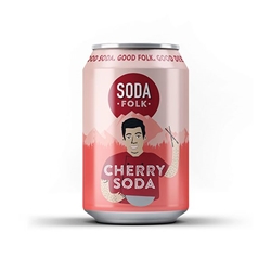 Soda Folk Cherry Soda 330ml Can [Pack of 24]
