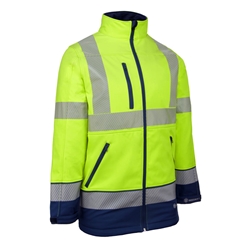 Beeswift Deltic Hi-Vis Two-Tone Soft Shell Jacket Saturn Yellow / Royal 4Xl