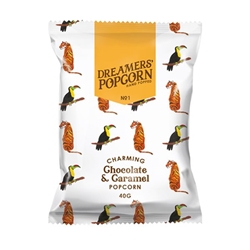 Dreamers Popcorn Chocolate & Caramel Popcorn 40g [Pack of 24]