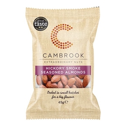 Cambrook Hickory Smoke Seasoned Almonds 45g [Pack of 24]