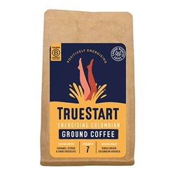 TrueStart Coffee Energising Colombian Ground Coffee 200g [Pack of 6]