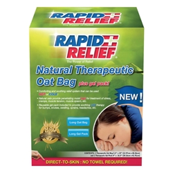 Rapid Relief Natural Theraputic Oat Bag With Gel Pack (Long) Blue Long